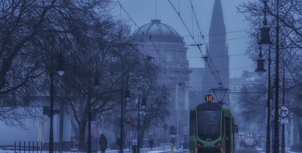Poznań w śniegu
