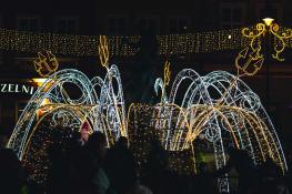 Świąteczna fontanna w Poznaniu