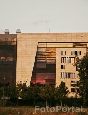 Okna Poznania o zachodzie słońca