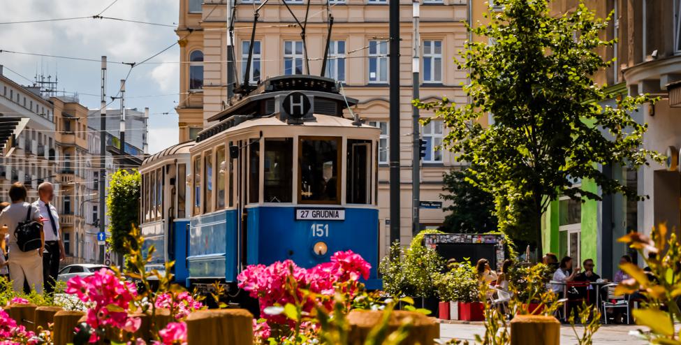 Ul. Ratajczak historyczny tramwaj