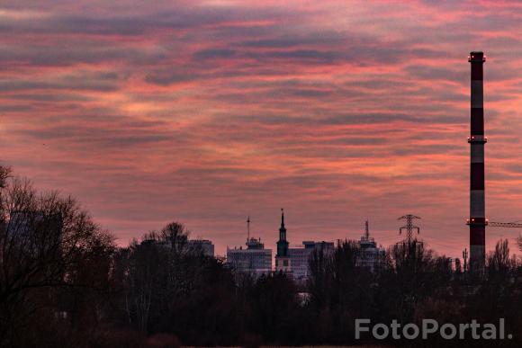 Zachód słońca nad Poznaniem