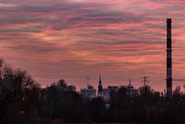 Zachód słońca nad Poznaniem