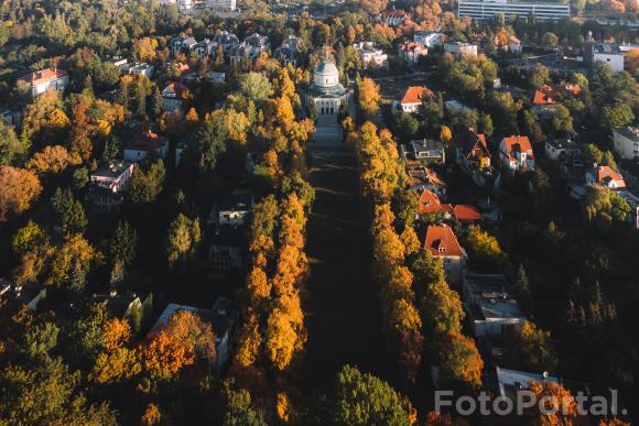 Jesienny Plac Pomorski z drona