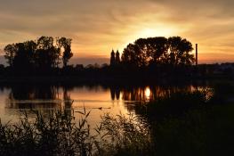 Zachod słońca nad poznańską Maltą