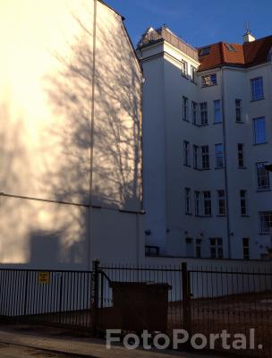 Na ulicy Wenecjańskiej o zachodzie słońca.