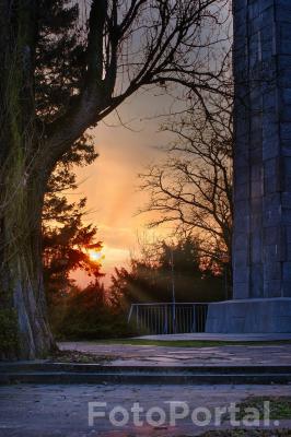 Park Cytadela o zachodzie