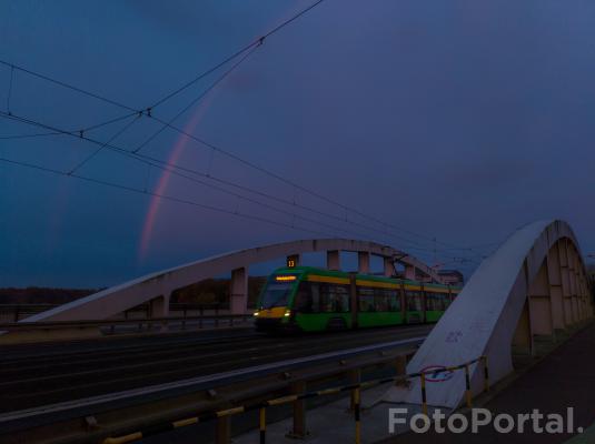 Tęcza na moście św. Rocha