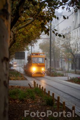 Jesienny pojazd MPK Poznań.