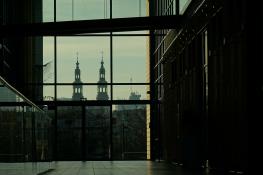 Korytarz Centrum Wykładowego Politechniki Poznańskiej